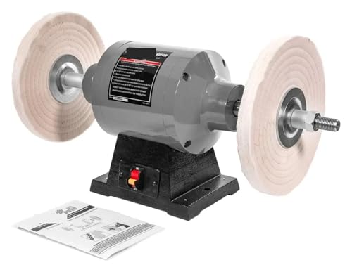 10" elektrischer Tiscolierer, Pufferschleifer Dual Pad 1 Pufferpolierschleifmaschine, 750 W Für die Schmuckherstellung von BGAZA