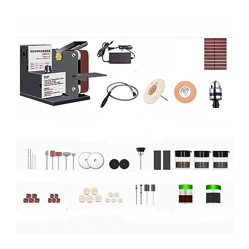 350W Mini elektrische Bandschleifer stufenlose Geschwindigkeitsregulierung Stein Metall Polieren Schleifmaschine Cutter Spitzer Schleifmaschine(C) von BGAZA