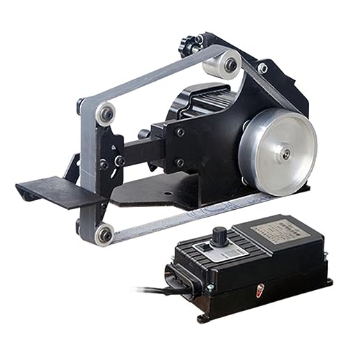 762 * 25 mm bürstenloser Bandschleifer 800 W Festwinkel-Schärfmaschine, 6 kostenlose Schleifbänder for Polieren und Schneiden(Green) von BGAZA