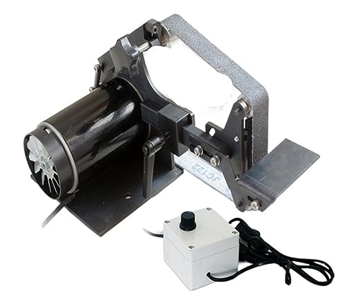 762 * 25 mm bürstenloser Bandschleifer 800 W Festwinkel-Schärfmaschine, 6 kostenlose Schleifbänder for Polieren und Schneiden(Noir) von BGAZA