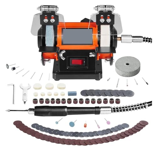 BGAZA Tisch-Pufferpolierer, Tisch-Pufferschleifer, Polier- und Poliermaschine for Metall/Schmuck/Holz/Jade/Kunststoff/Silber Für die Schmuckherstellung BGAZA Tisch-Pufferpolierer, Tisch-Pufferschleifer, Polier- und Poliermaschine for Metall/Schmuck/Holz/Jade/Kunststoff/Silber Für die Schmuckherstellung von BGAZA