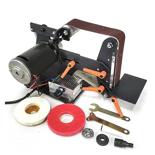 Bandschleifer Schleifmaschine DIY Bandschleifer Maschine Bandschleifer DIY Polieren Schleifmaschine Cutter Kanten Schärfer(730x50MM) von BGAZA