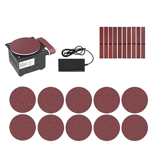 DIY Polieren Schleifmaschine Cutter Kanten Spitzer Multifunktionsschleifer 7 Geschwindigkeit Bandschleifer(Top configuration) von BGAZA