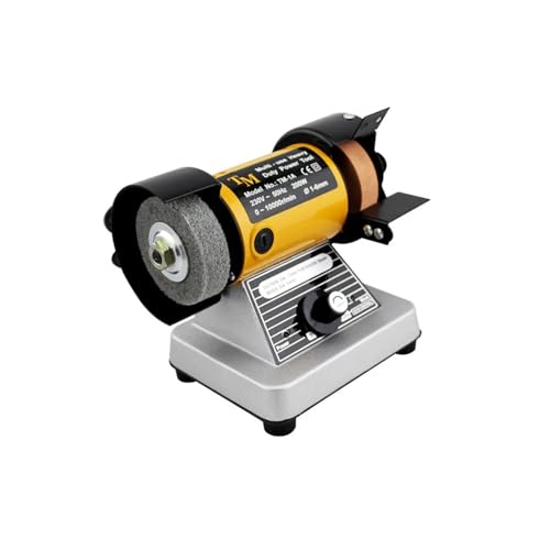Doppelkopf-Tischschleifmaschine mit einstellbarer schwindigkeit, Desktop-Polier-Rotations-Schmuckwerkzeug Für die Schmuckherstellung von BGAZA