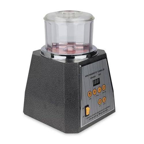 KT-130 Magnetische Trommel-Rotationspoliermaschine, Finishing-Maschine, AC-Schmuckreiniger-Werkzeuge mit 200 g Poliernadeln Für die Schmuckherstellung von BGAZA