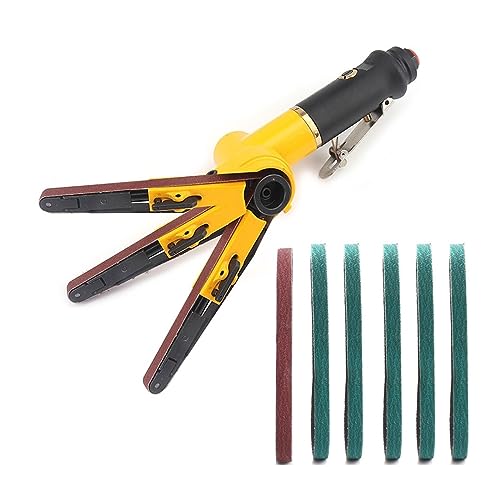Luftbandschleifer, 1/4 Zoll Einlassluft, Winkelschleifen, Schleifband, Kompressor, Schleifen, pneumatisches Werkzeug, Polieren, Rostentfernung(Belt Sander A) von BGAZA