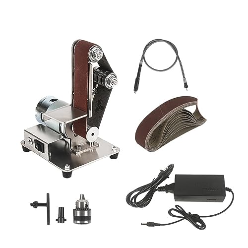 Mini-Bandschleifer, Schleifmaschine, DIY, Polieren, Schleifen, Mini-Elektro-Bandschleifer, Schneider, Kantenschärfer, 7 Gänge(4880W 6 Speed+Light 1) von BGAZA