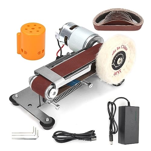 Mini Elektrische Bandschleifer DIY Polieren Schleifmaschine Multifunktionsschleifer Bandschleifer Cutter Kanten Schärfen(Set1) von BGAZA