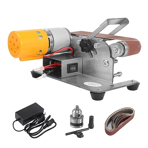 Mini Elektrische Bandschleifer DIY Polieren Schleifmaschine Multifunktionsschleifer Bandschleifer Cutter Kanten Schärfen(Set3) von BGAZA