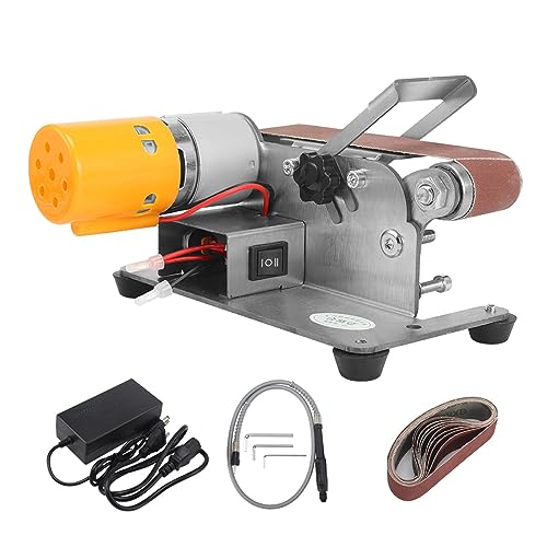Mini Elektrische Bandschleifer DIY Polieren Schleifmaschine Multifunktionsschleifer Bandschleifer Cutter Kanten Schärfen(Set4) von BGAZA