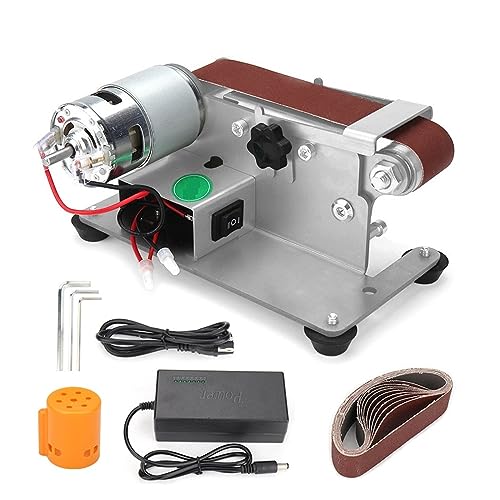 Mini Elektrische Bandschleifer DIY Polieren Schleifmaschine Multifunktionsschleifer Bandschleifer Cutter Kanten Schärfen(Stand) von BGAZA