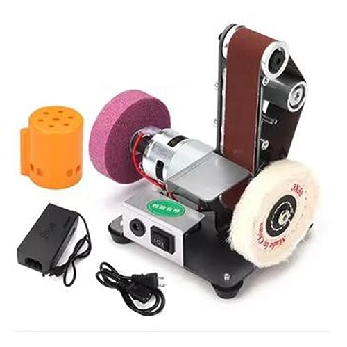 Mini-Elektro-Bandschleifer, DIY-Polierschleifmaschine, multifunktionaler Schleifer, Kantenschärfer mit 10 Schleifbändern(Set3) von BGAZA