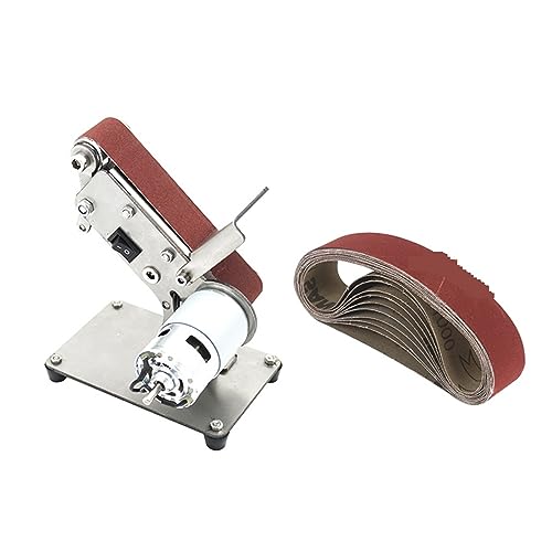 Mini elektrische Bandmaschine DIY Sander Polierer Schleifmaschine tragbare Metallbandschleifer Kantenschärfer Maschine Bandschleifer(795 Motor withPower) von BGAZA