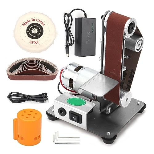 Multifunktionale Desktop Vertikale Miniatur Mini Elektrische Band Maschine DIY Poliermaschine Festen Winkel Schleifer(Style 1) von BGAZA