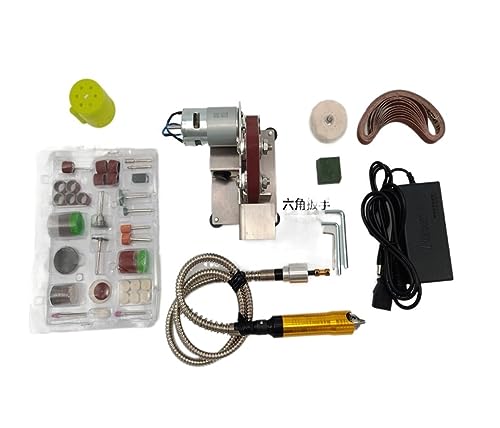 Multifunktionale Schleifmaschine, Mini-Elektro-Bandschleifer, Polier-, Schleifmaschine, Kantenschärfer(Set 2) von BGAZA