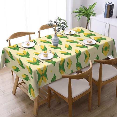 BGHEWRT Goldene Maiskolben-Tischdecke, quadratisch, 137 x 183 cm, wasserdicht und schmutzabweisend, Tischdecke für Esszimmer und Dekoration, perfekt für quadratische Tische BGHEWRT Goldene Maiskolben-Tischdecke, quadratisch, 137 x 183 cm, wasserdicht und schmutzabweisend, Tischdecke für Esszimmer und Dekoration, perfekt für quadratische Tische von BGHEWRT