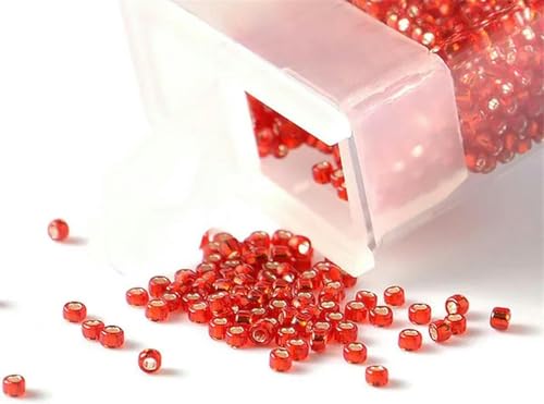1,5 mm runde Glasperlen mit silberner Einfassung, 10 g, 2500 Stück, Perlen zum Nähen, handgefertigte Schmuckherstellung-15-0 25c-1,5 mm, 2500 Stück 1,5 mm runde Glasperlen mit silberner Einfassung, 10 g, 2500 Stück, Perlen zum Nähen, handgefertigte Schmuckherstellung-15-0 25c-1,5 mm, 2500 Stück von BGPFJK