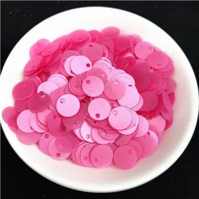 1 Packung, verschiedene Größen, 6 mm, 8 mm, 10 mm, flache, runde Pailletten, matte Glitzerpailletten, Mattrosa, 6 mm, 400 Stück 1 Packung, verschiedene Größen, 6 mm, 8 mm, 10 mm, flache, runde Pailletten, matte Glitzerpailletten, Mattrosa, 6 mm, 400 Stück von BGPFJK