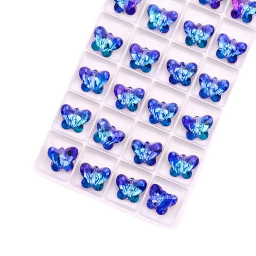 10/12/14 mm Schmetterlings-Anhänger, Perlen, Glas, Schmetterlings-Anhänger, süße bunte Edelsteine, Kristall-Strass für Ohrringe, Halsketten, DIY-03 Blau-Lila-8 mm, 30 Stück 10/12/14 mm Schmetterlings-Anhänger, Perlen, Glas, Schmetterlings-Anhänger, süße bunte Edelsteine, Kristall-Strass für Ohrringe, Halsketten, DIY-03 Blau-Lila-8 mm, 30 Stück von BGPFJK