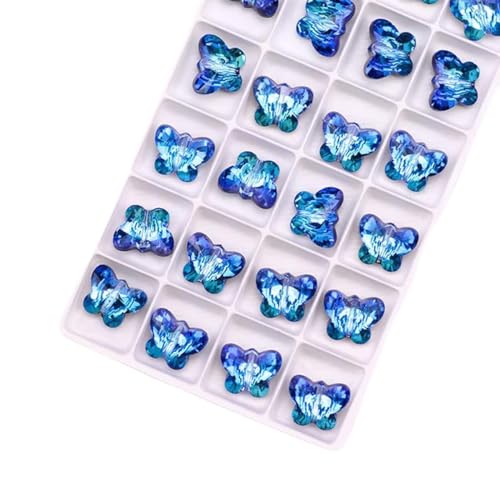 10/12/14 mm Schmetterlings-Anhänger, Perlen, Glas, Schmetterlings-Anhänger, süße bunte Edelsteine, Kristall-Strass für Ohrringe, Halsketten, DIY-05, bunt, Blau, 8 mm, 30 Stück 10/12/14 mm Schmetterlings-Anhänger, Perlen, Glas, Schmetterlings-Anhänger, süße bunte Edelsteine, Kristall-Strass für Ohrringe, Halsketten, DIY-05, bunt, Blau, 8 mm, 30 Stück von BGPFJK