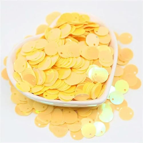 10/15/20/25 mm große Pailletten mit 1 seitlichen Loch, flach, rund, lose Pailletten, zum Nähen, Basteln, Scrapbooking, Anhänger, ab gelb, 30 mm, 20 Gramm, 80 Stück 10/15/20/25 mm große Pailletten mit 1 seitlichen Loch, flach, rund, lose Pailletten, zum Nähen, Basteln, Scrapbooking, Anhänger, ab gelb, 30 mm, 20 Gramm, 80 Stück von BGPFJK