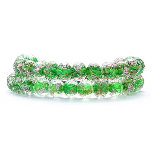 10 Stück 8/10/12 mm transparente Glasperlen im Lampwork-Blumen-Design, Rondelle, facettierte Perlen für die Schmuckherstellung für Damen, DIY-Armbänder, Halsketten, Ohrringe, Grün, 10 mm 10 Stück 8/10/12 mm transparente Glasperlen im Lampwork-Blumen-Design, Rondelle, facettierte Perlen für die Schmuckherstellung für Damen, DIY-Armbänder, Halsketten, Ohrringe, Grün, 10 mm von BGPFJK