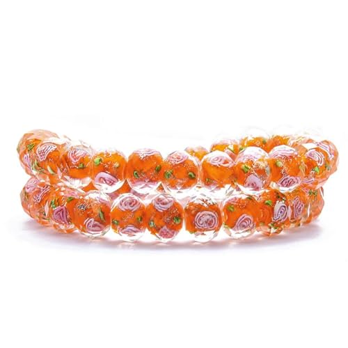10 Stück 8/10/12 mm transparente Glasperlen im Lampwork-Blumen-Design, Rondelle, facettierte Perlen für die Schmuckherstellung für Damen, DIY-Armbänder, Halsketten, Ohrringe, Orange, 12 mm 10 Stück 8/10/12 mm transparente Glasperlen im Lampwork-Blumen-Design, Rondelle, facettierte Perlen für die Schmuckherstellung für Damen, DIY-Armbänder, Halsketten, Ohrringe, Orange, 12 mm von BGPFJK