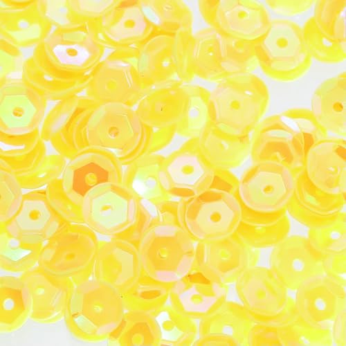 10 g/Los 4 mm/6 mm/7 mm Pailletten PVC Runde Cup Pailletten Pailletten zum Nähen Kunsthandwerk-AB Gelb-5 mm 10 g 1250 Stück 10 g/Los 4 mm/6 mm/7 mm Pailletten PVC Runde Cup Pailletten Pailletten zum Nähen Kunsthandwerk-AB Gelb-5 mm 10 g 1250 Stück von BGPFJK