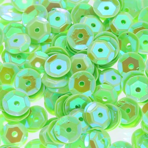 10 g/Los 4 mm/6 mm/7 mm Pailletten PVC Runde Cup Pailletten Pailletten zum Nähen Kunsthandwerk-AB Grün-4 mm 10 g 2200 Stück 10 g/Los 4 mm/6 mm/7 mm Pailletten PVC Runde Cup Pailletten Pailletten zum Nähen Kunsthandwerk-AB Grün-4 mm 10 g 2200 Stück von BGPFJK