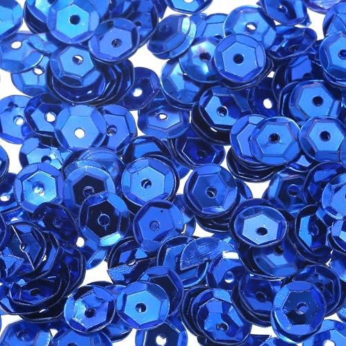 10 g/Los 4 mm/6 mm/7 mm Pailletten PVC Runde Cup Pailletten Pailletten zum Nähen Kunsthandwerk-Blau-4 mm 10 g 2200 Stück 10 g/Los 4 mm/6 mm/7 mm Pailletten PVC Runde Cup Pailletten Pailletten zum Nähen Kunsthandwerk-Blau-4 mm 10 g 2200 Stück von BGPFJK