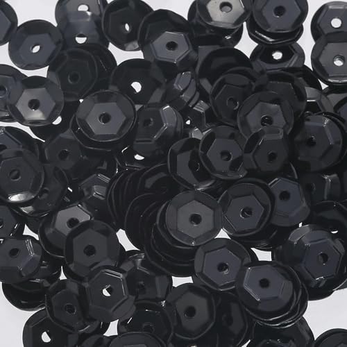 10 g/Los 4 mm/6 mm/7 mm Pailletten PVC Runde Cup Pailletten Pailletten zum Nähen Kunsthandwerk-Schwarz-4 mm 10 g 2200 Stück 10 g/Los 4 mm/6 mm/7 mm Pailletten PVC Runde Cup Pailletten Pailletten zum Nähen Kunsthandwerk-Schwarz-4 mm 10 g 2200 Stück von BGPFJK