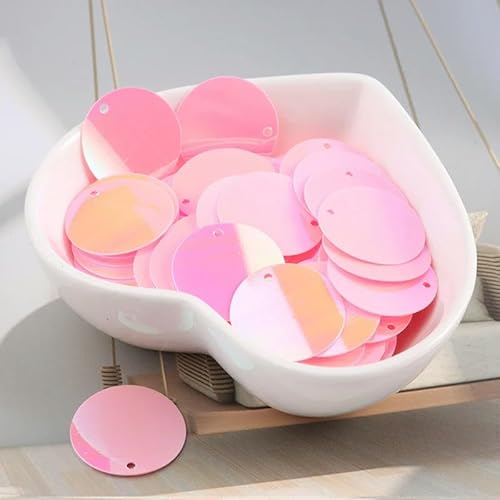 10 g/Packung, runde Pailletten, 6 mm, 8 mm, 10 mm, 15 mm, 20 mm, 30 mm, Nähpailletten zum Basteln, Schmuckzubehör, Kleiderbasteln, AB dunkel, 20 mm, 10 g, 90 Stück von BGPFJK