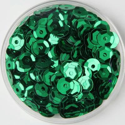 10 g 4 mm 5 mm 6 mm runde Pailletten zum Nähen, Basteln, Zubehör-grün-5 mm 10 g 1200 Stück von BGPFJK