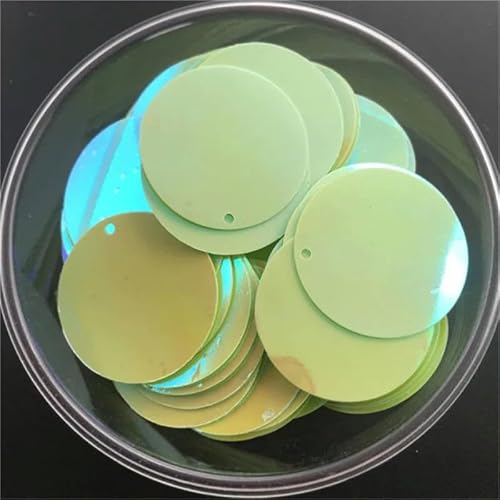 10 mm, 15 mm, 20 mm, 25 mm, 30 mm, flache, runde, lose Pailletten mit 1 Loch an der Seite, AB Hellgrün, 10 mm, 400 Stück, 10 g 10 mm, 15 mm, 20 mm, 25 mm, 30 mm, flache, runde, lose Pailletten mit 1 Loch an der Seite, AB Hellgrün, 10 mm, 400 Stück, 10 g von BGPFJK