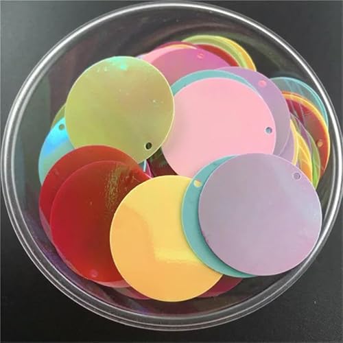 10 mm, 15 mm, 20 mm, 25 mm, 30 mm, flache, runde, lose Pailletten mit 1 Loch an der Seite, AB-Mix, 30 mm, 36 Stück, 10 g 10 mm, 15 mm, 20 mm, 25 mm, 30 mm, flache, runde, lose Pailletten mit 1 Loch an der Seite, AB-Mix, 30 mm, 36 Stück, 10 g von BGPFJK