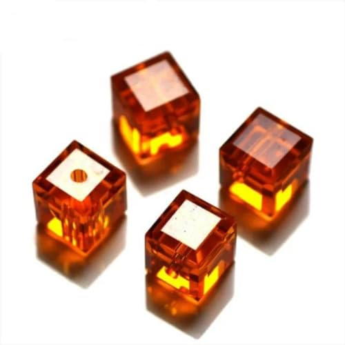 100 Stück 4 mm Würfel Kristallglas lose Perlen für Schmuck DIY Herstellung Spacer Perlen-4FZ-005 von BGPFJK