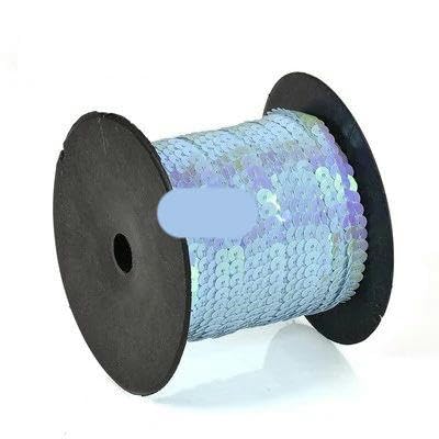 100 Yards/Rolle 6 mm Pailletten, flach, rund, lose Pailletten, Basteln, Nähen, Kleidung, Dekoration, DIY-Zubehör-16–6 mm, 50 Yards von BGPFJK