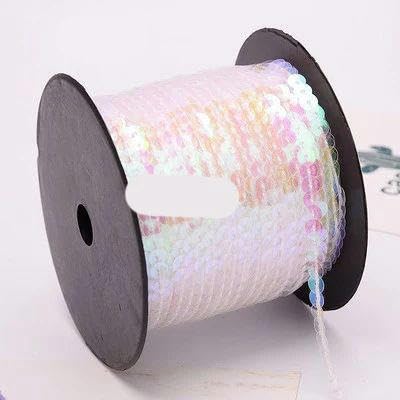 100 Yards/Rolle 6 mm Pailletten, flach, rund, lose Pailletten, Basteln, Nähen, Kleidung, Dekoration, DIY-Zubehör-19–6 mm, 50 Yards von BGPFJK