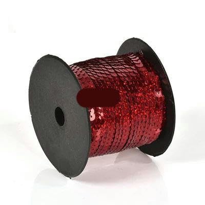 100 Yards/Rolle 6 mm Pailletten, flach, rund, lose Pailletten, Basteln, Nähen, Kleidung, Dekoration, DIY-Zubehör-24–6 mm, 50 Yards von BGPFJK