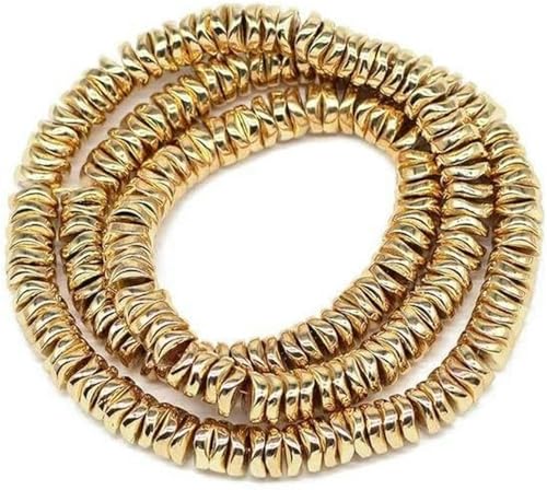 14 vergoldete Perlen, runde Sterne, Stein, Herzform, lose Perlen zum Selbermachen, 6 x 2 mm, 1 Strang KC von BGPFJK