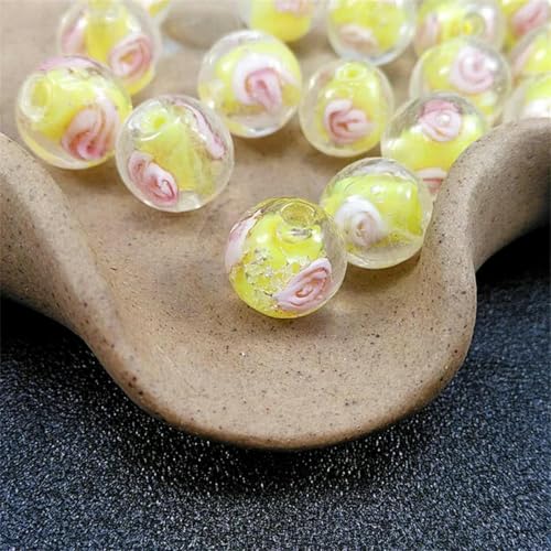 18 Stück 12 mm, im Dunkeln leuchtende Glasperlen, runde, leuchtende, fließende Rosen, Blumenanhänger, lose Perlen zur Herstellung von DIY-Schmuck, F 18 Stück 12 mm, im Dunkeln leuchtende Glasperlen, runde, leuchtende, fließende Rosen, Blumenanhänger, lose Perlen zur Herstellung von DIY-Schmuck, F von BGPFJK