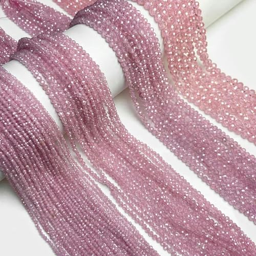 2/3/4/6 mm rosa Kristallperlen, facettiert, rund, Rosenquarz, lose Perlen zur Schmuckherstellung, DIY-Armband, 15 Zoll – Erdbeerquarz – 6 mm – rosa Zirkon – 6 mm 2/3/4/6 mm rosa Kristallperlen, facettiert, rund, Rosenquarz, lose Perlen zur Schmuckherstellung, DIY-Armband, 15 Zoll – Erdbeerquarz – 6 mm – rosa Zirkon – 6 mm von BGPFJK