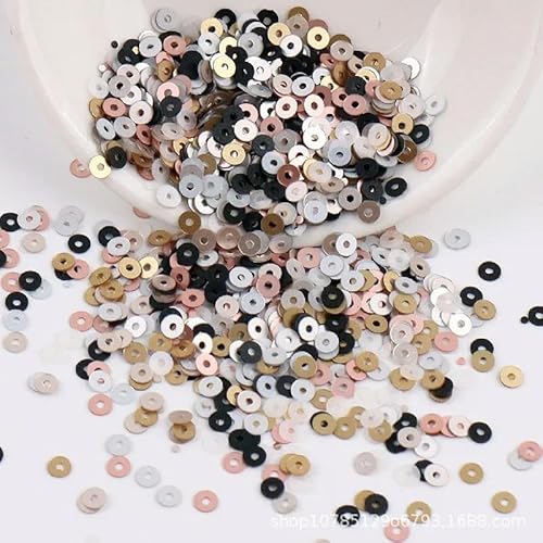2 mm, 3 mm, 4 mm, matte Pailletten, flach, rund, matt poliert, zum Nähen, Basteln, Kleidungszubehör, Metallic-Mix, 3 mm, 10 g, 3000 Stück 2 mm, 3 mm, 4 mm, matte Pailletten, flach, rund, matt poliert, zum Nähen, Basteln, Kleidungszubehör, Metallic-Mix, 3 mm, 10 g, 3000 Stück von BGPFJK