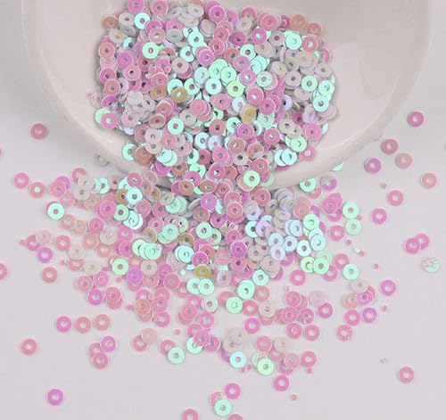 2 mm, 3 mm, 4 mm, runde lose Pailletten, Pailletten zum Selbermachen, Spangles, Basteln, 4–4 mm, 2000 Stück von BGPFJK