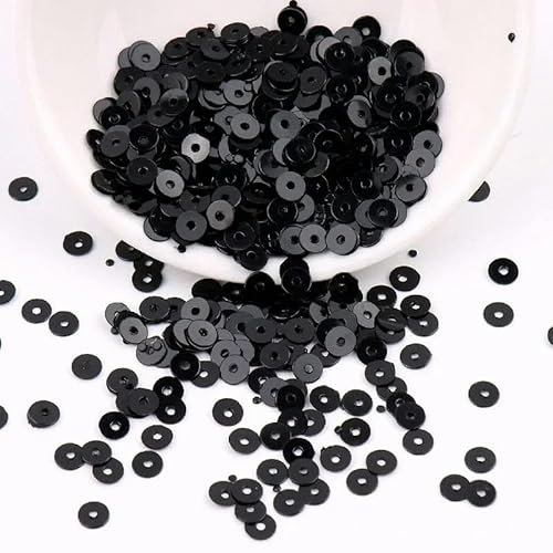 2000 Stück/10 g, 4 mm, silberfarbene Film-Pailletten, flach, rund, lose Pailletten-026-4 mm-2000 Stück-10 g von BGPFJK