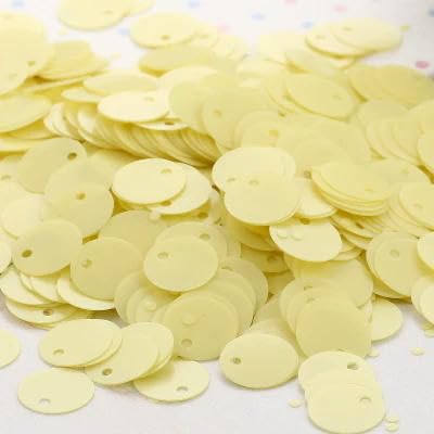 240 Stück/Los Größe 1 cm Pailletten Pailletten Nähen Handwerk mit seitlichem Loch Anhänger DIY Zubehör-Gelb von BGPFJK