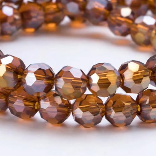 3 4 6 8 mm runde Kristallperlen, facettierte bunte Glasperlen, lose Abstandsperlen zur Schmuckherstellung, Handarbeit, Armband, Halskette, DIY-Z104AB-4 mm von BGPFJK