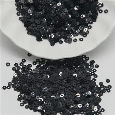 3 mm, 4 mm, 5 mm, 6 mm, Pailletten, flach, rund, lose Pailletten, Basteln, Nähen, Kleidung, Dekoration, DIY-Zubehör, schwarz, 4 mm, 2000 Stück 3 mm, 4 mm, 5 mm, 6 mm, Pailletten, flach, rund, lose Pailletten, Basteln, Nähen, Kleidung, Dekoration, DIY-Zubehör, schwarz, 4 mm, 2000 Stück von BGPFJK