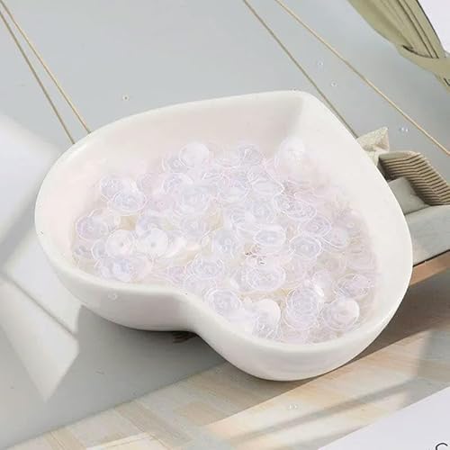 3 mm, 4 mm, 5 mm, 6 mm, Pailletten in verschiedenen Größen, konkav, rund, Massenpailletten, Basteln, Nähen, Kleidungsdekoration, DIY, transparentes Weiß, 6 mm, 20 g 3 mm, 4 mm, 5 mm, 6 mm, Pailletten in verschiedenen Größen, konkav, rund, Massenpailletten, Basteln, Nähen, Kleidungsdekoration, DIY, transparentes Weiß, 6 mm, 20 g von BGPFJK