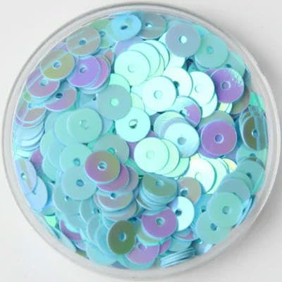3 mm, 4 mm, 5 mm, 6 mm, flache, runde, lose Pailletten, Nähen, Kleidungszubehör, Pailletten für Konfetti-Bastelarbeiten-AB Hellblau-5 mm, 1500 Stück, 10 g von BGPFJK
